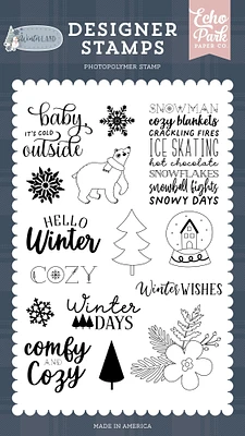 Echo Park Stamps-Comfy And Cozy, Winterland