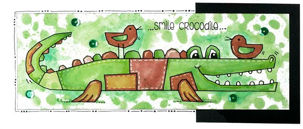 Woodware Craft Collection Woodware Clear Singles Smile Crocodile