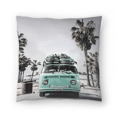 Retro Van by Tanya Shumkina Throw Pillow Americanflat Decorative Pillow