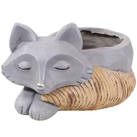 Sunnydaze Magnesium Oxide Finley the Fox Indoor Plater Statue - 8 in by