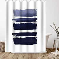 Blue Watercolor Strokes by Ikonolexi Shower Curtain 71" x 74"