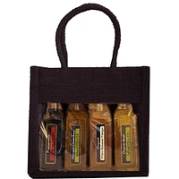 GC Home & Garden 7" OJ4 Sampler Black Jute 4 Sample Bottle Olive Oil Bags