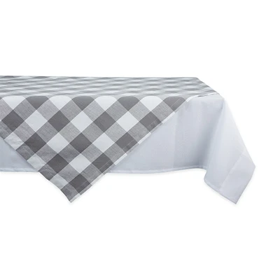 Contemporary Home Living 40" Gray and White Buffalo Checkered Table Topper Cloth