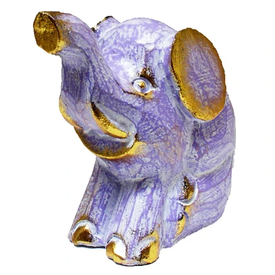 Stoneage Arts Inc 4" Purple Sitting Elephant