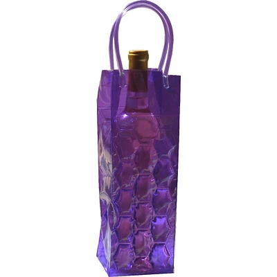 GC Home & Garden 12" Pop 1 Grape Purple Insulated Chill Plastic Bottle Bags
