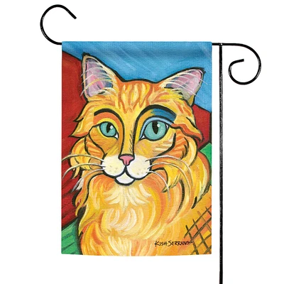 Toland Home Garden Cat Lovers Pawcasso Long Haired Outdoor Garden Flag 18" x 12.5"