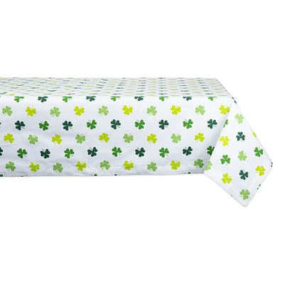 Contemporary Home Living 84" Shamrock Shake St. Patrick's Day Tablecloth