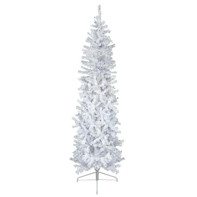 Northlight 6.5' Pre-Lit Woodbury White Pine Pencil Artificial Christmas Tree