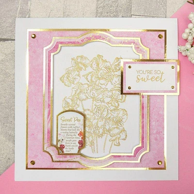 Hunkydory Crafts For the Love of Stamps - Sweet Pea Posy A6 Stamp Set