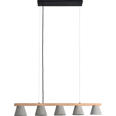 Signature Home Collection 43.25" Gray and Black Contemporary Ceiling Light Fixture