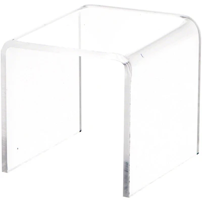 Plymor Clear Acrylic Square Display Riser, 2" H x 2" W x 2" D (3/32" thick)