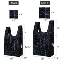 Wrapables JoliBag Collection Reusable Shopping Bag (Set of 2), Geometric