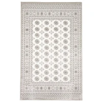 Chaudhary Living 8' x 10' Off White and Gray Geometric Rectangular Area Throw Rug