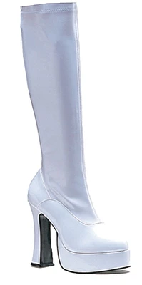 The Costume Center White Chacha Women Adult Halloween Boots Costume Accessory - Size 8