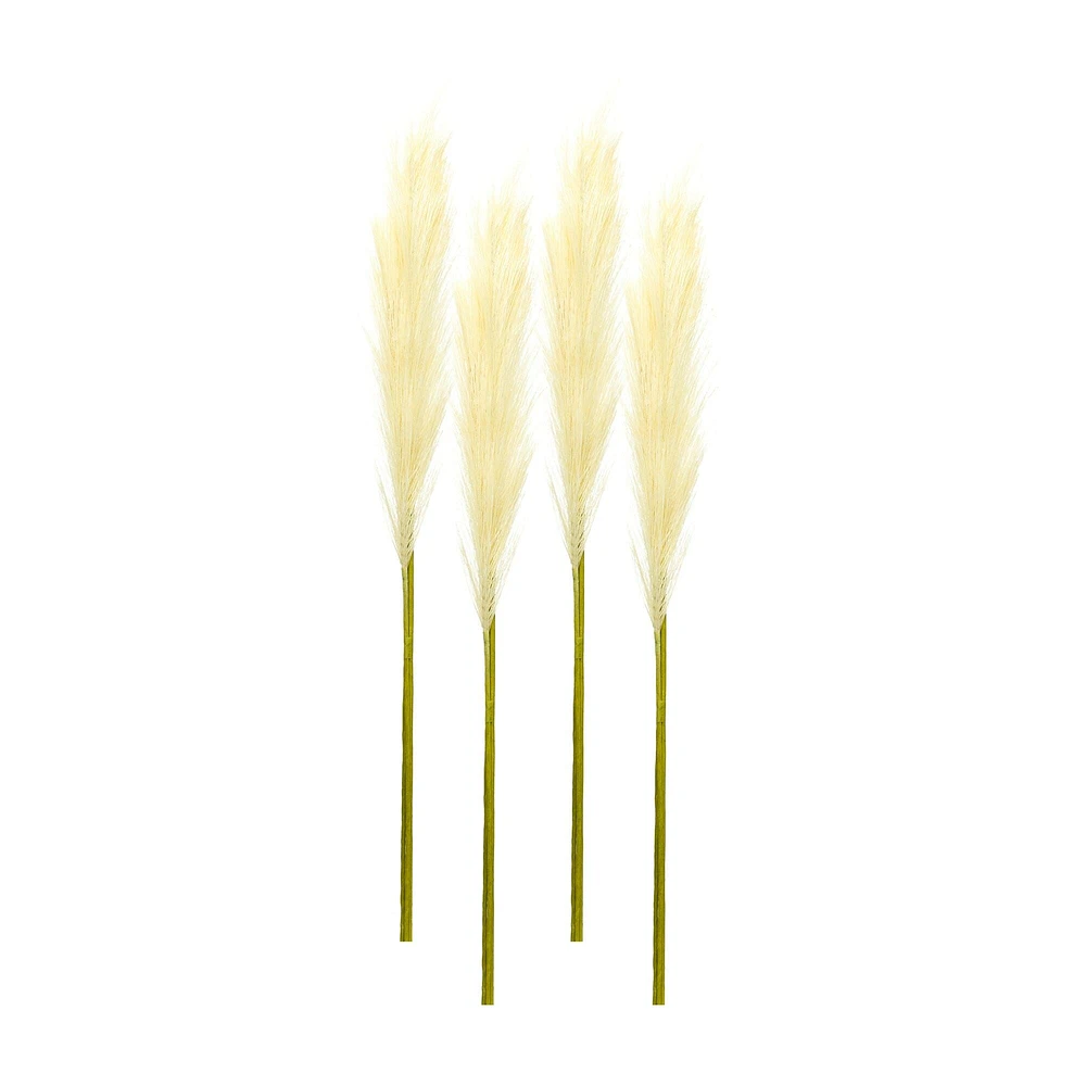 Melrose Set of 4 Flocked Pampas Sprays 30"