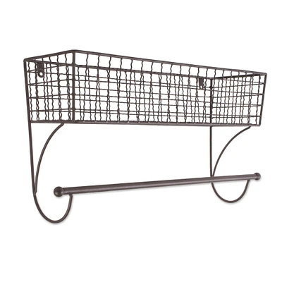 Contemporary Home Living 19" Bronze Towel Rack