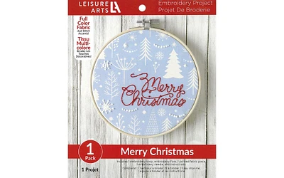 Leisure Arts Embroidery Kit 6" Merry Christmas - embroidery kit for beginners - embroidery kit for adults - cross stitch kits - cross stitch kits for beginners - embroidery patterns