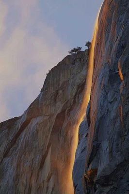 CA, Yosemite Light reflects off Horsetail Falls by Josh Anon - Item # VARPDXUS05BJA0370