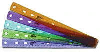 Tinted Ring Binder Ruler Inch/Metric 12 Inch