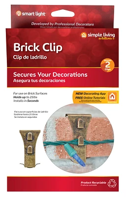 Northlight Outdoor Brick Fasteners for Christmas Lights - Set of 2 - 2.75"