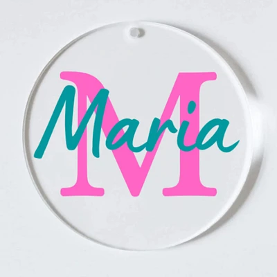 Personalized Monogram Acrylic Keychain (with optional Tassel