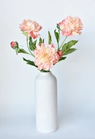 28" Faux Peach Peony Stem