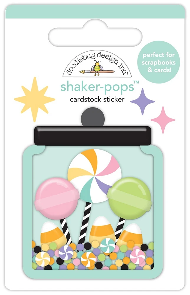 Doodlebug Shaker-Pops 3D Stickers-Sweet & Spooky - Sweet Treats