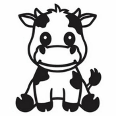Cow Vinyl Decal Sticker for tumblers walls cars trucks windows wood metal plastic plates cups christmas gifts