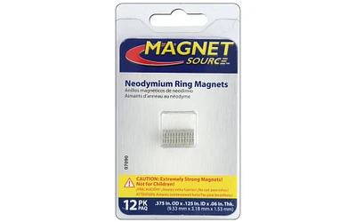The Magnet Source Neodymium Magnet Ring 3/8"12pc