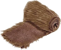 FabricLA Shaggy Faux Fur Roll - Acrylic Fabric 6" X 60" Inches Rolls of Fur - Artificial Fur Material - Use Faux Fur Piece for Crafts, DIY, Hobby, Costume Design, Decoration - Light Brown