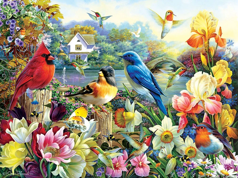 Sunsout Golden Irises 1000 pc   Jigsaw Puzzle 61925