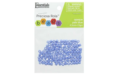 Essentials By Leisure Arts Arts Czech Rola Bead 4.5mm 15gm Op Pale Blue