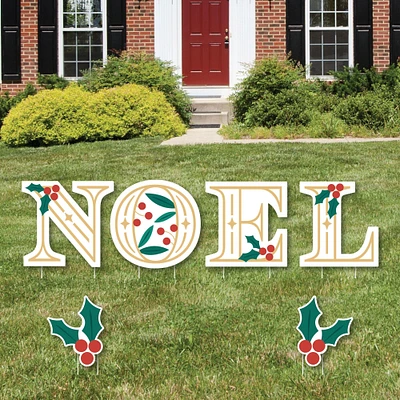 Big Dot of Happiness Religious Christmas - Yard Sign Outdoor Lawn Decorations - Merry Christmas Cross Yard Signs - NOEL