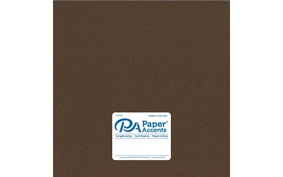 PA Paper Accents Pearlized Cardstock 12" x 12" Bronze, 105lb colored cardstock paper for card making, scrapbooking, printing, quilling and crafts, 25 piece pack