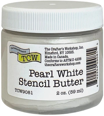 Crafter's Workshop Stencil Butter 2Oz-Pearl White