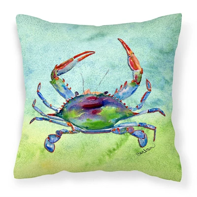 "Caroline's Treasures 8550PW1414 Crab Decorative Canvas Fabric Pillow, Large, Multicolor"