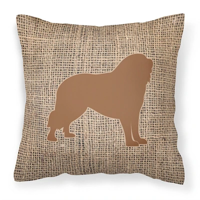 "Caroline's Treasures BB1077-BL-BN-PW1818 Tibetial Mastiff Burlap & Brown Pillow, 18"" x 18"", Multicolor"