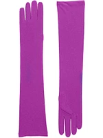 Adult Purple Elbow Length Princess Costume Long Satin Dress Gloves