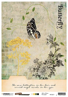Studio Light Just Lou Rice Paper Butterfly Collection 210x297mm nr.21