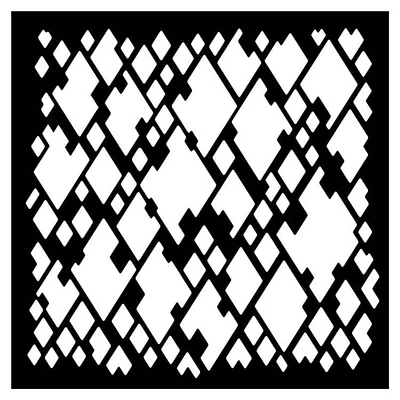Woodware Craft Collection Woodware 6" x 6" Stencil Diamond Mesh