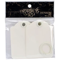 Graphic 45 Staples Artist Trading Tag Album 3.5"X2.5"-Ivory