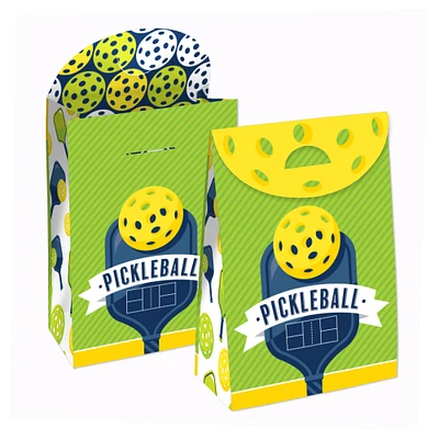 Big Dot of Happiness Let’s Rally - Pickleball - Birthday or Retirement Gift Favor Bags - Party Goodie Boxes - Set of 12