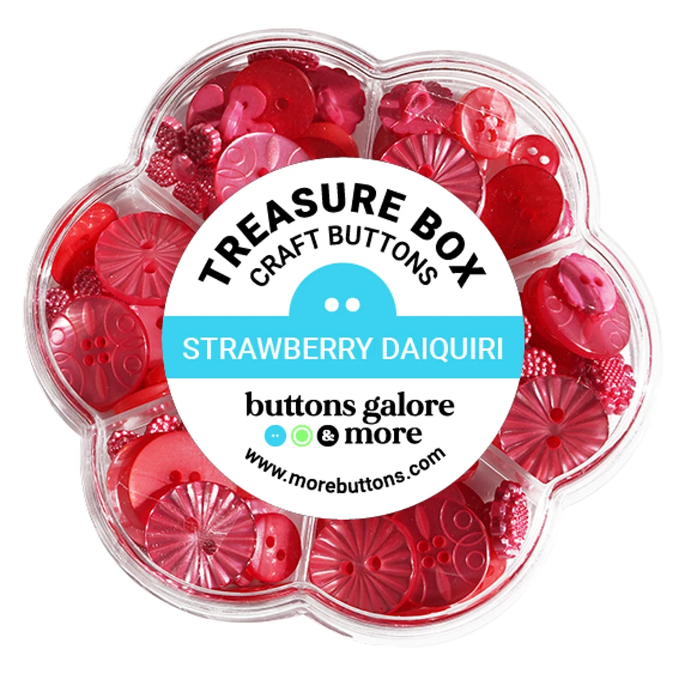 Buttons Galore Treasure Box Fancy Designer Buttons for Sewing and Crafts, Scrapbooks and Paper Crafts - 100+ Buttons