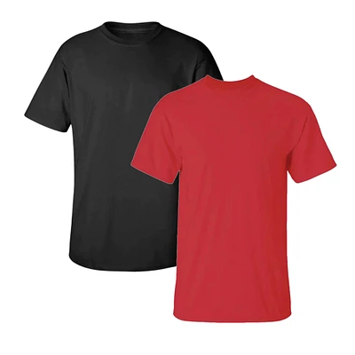 Radyan 2 Pack best Mens Crew Ultra Soft Plain Short Sleeve Adult Value TShirts | Best tees for all season | RADYAN