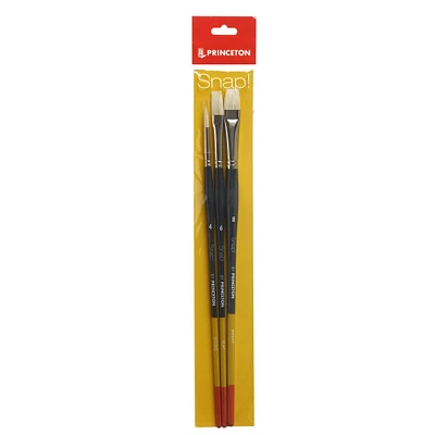 Princeton 3 Piece Snap Paintbrush Set, Multicolor