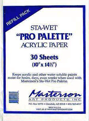 Sta-Wet Handy Palette Acrylic Film 8-1/2X7 30 Sheets