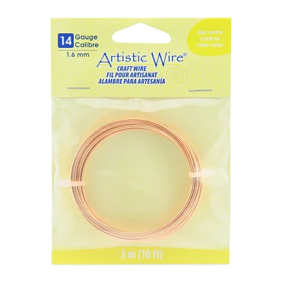 Beadalon Artistic Wire, Colored Copper Craft Wire, 14 Gauge (1.6mm