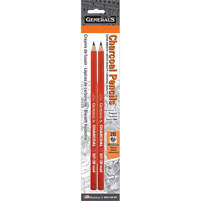 General's Charcoal Pencils 2/Pkg-2B