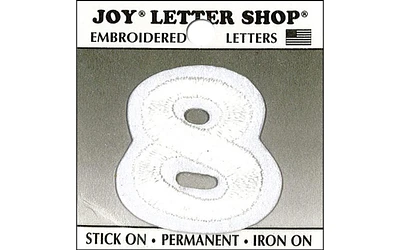 Joy Applique Letter Iron On Cooper 1.5" White 8