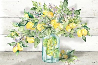 Watercolor Lemons in  Mason Jar Landscape by Tre Sorelle Studios - Item # VARPDXRB13390TS